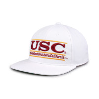 USC Trojans White Retro Bar Design Snapback Hat